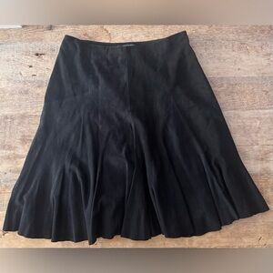 Lauren Ralph Lauren Black 100% Suede Skirt Size 10